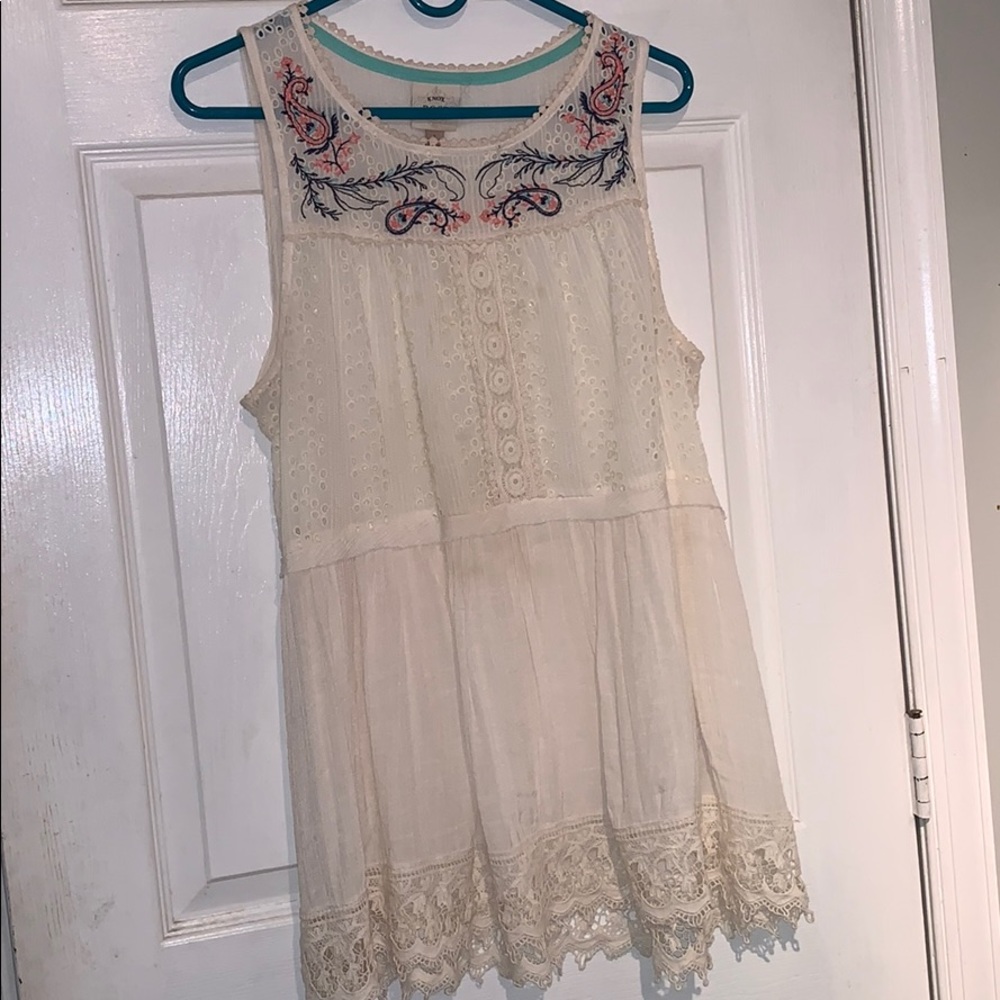 Cream colored tunic